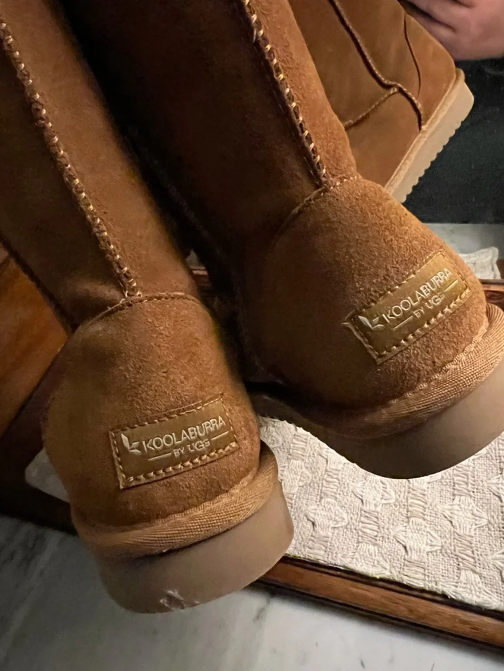 KOOLABURRA BY UGG Classic Tall Winter Suede Boots Fur Lining Women's Size 7 NWOT